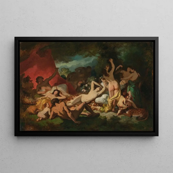 Scene Bacchante - Anselm Feuerbach — framed artwork on a wall
