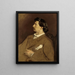 Self-portrait - Anselm Feuerbach — framed artwork on a wall