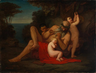 Silen with a sleeping Bacchus child - Anselm Feuerbach — artwork view