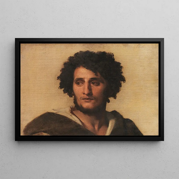 Study of a Roman Head - Anselm Feuerbach — framed artwork on a wall