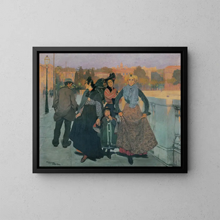 Group of People - Anselmo Guinea — framed artwork on a wall