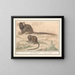 Two Common Tamarins with Brushes - Anselmus Botius de Boodt — framed artwork on a wall