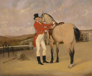 James Taylor Wray du Bedale Hunt avec son cheval alezan - Anson Ambrose Martin — artwork view