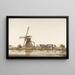 Landscape with Windmill - Anthonie Erkelens — framed artwork on a wall