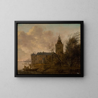 Château Montfort - Anthonie Jansz van der Croos — framed artwork on a wall