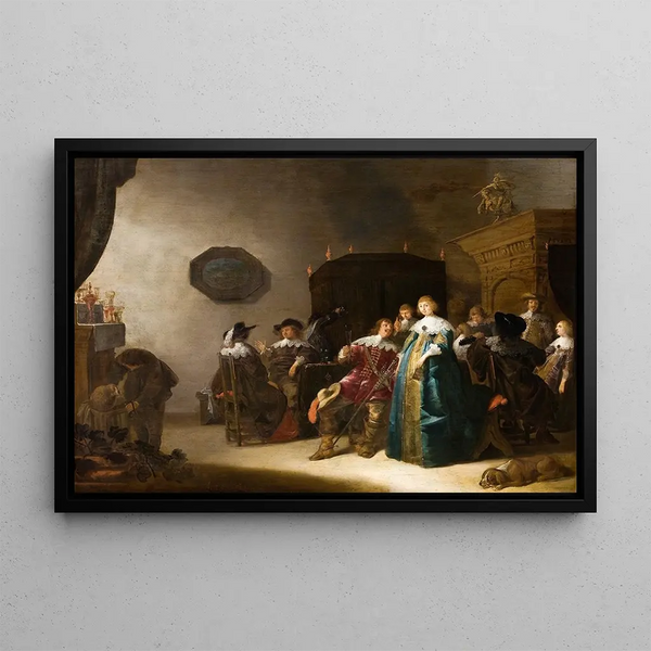 A joyful company - Anthonie Palamedesz — framed artwork on a wall