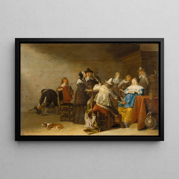 Company of Musicians - Anthonie Palamedesz — framed artwork on a wall