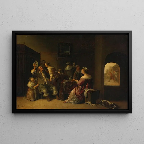 Interior of the Guard Room - Anthonie Palamedesz — framed artwork on a wall