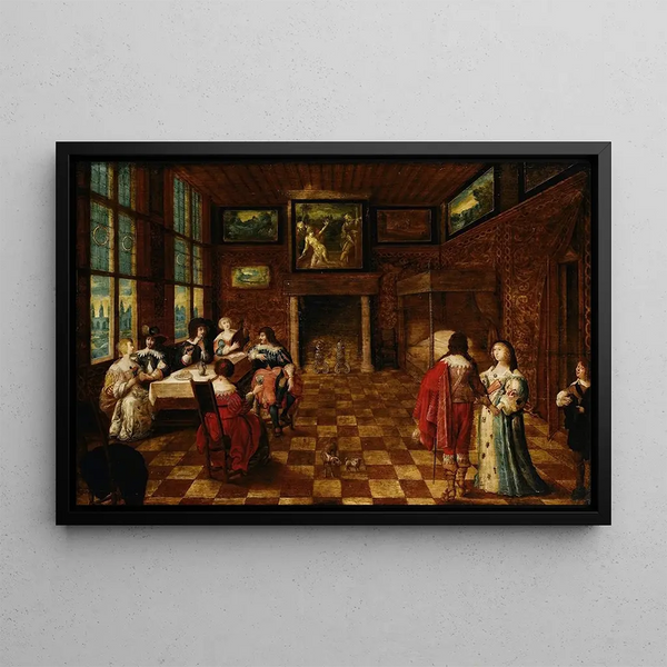Interior Scene - Anthonie Palamedesz — framed artwork on a wall