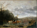 Landscape Painting with Livestock - Anthonie van Borssum — artwork view