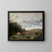 Landscape Painting with Livestock - Anthonie van Borssum — framed artwork on a wall