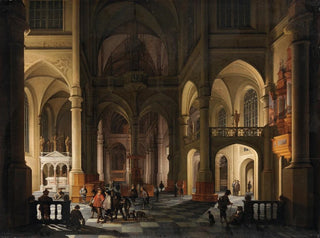 An interior of a church - Anthonie de Lorme — artwork view