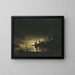 Landscape by moonlight - Anthonie van Borssom — framed artwork on a wall