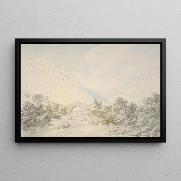 Lynmouth Painting - Anthony Devis — framed artwork on a wall