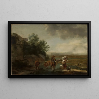 Pastoral landscape painting - Anthony Molijn — framed artwork on a wall