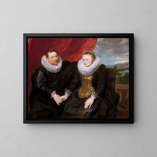 A married couple - Antoine van Dyck — framed artwork on a wall