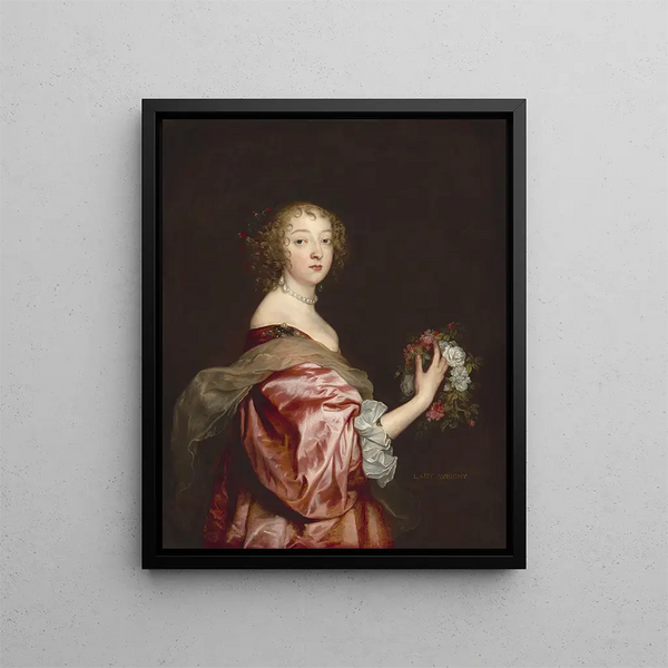 Catherine Howard Lady d'Aubigny - Antoine van Dyck — framed artwork on a wall