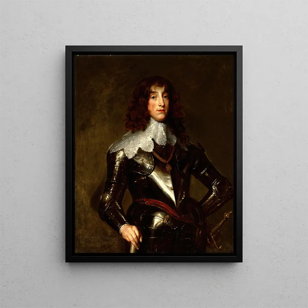 Charles Louis Elector Palatine - Antoine van Dyck — framed artwork on a wall
