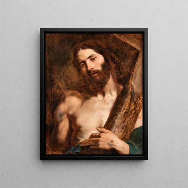 The Christ Carrying the Cross - Antoine van Dyck — framed artwork on a wall