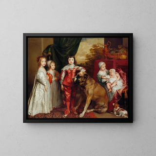 Five Eldest of Charles I - Antoine van Dyck — framed artwork on a wall