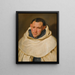 Portrait of a Carmelite monk head and shoulders - Antoine van Dyck — framed artwork on a wall