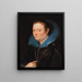 Portrait of a lady half-length, considered a Genoese noble - Antoine van Dyck — framed artwork on a wall