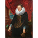 Portrait of a noble with a parrot - Antoine van Dyck — framed artwork on a wall
