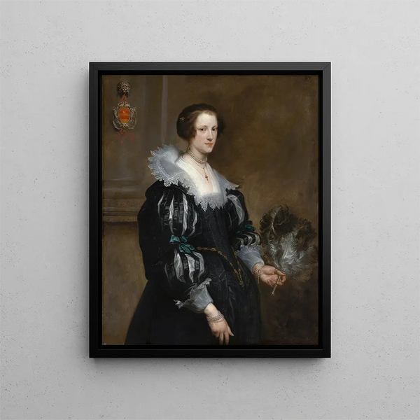 Portrait of Anna Wake - Antoine van Dyck — framed artwork on a wall