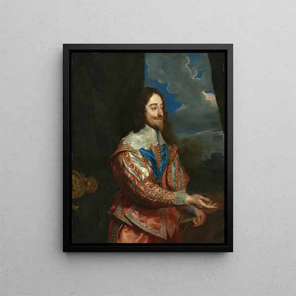 Portrait of Charles I 1600-1649 - Antoine van Dyck — framed artwork on a wall