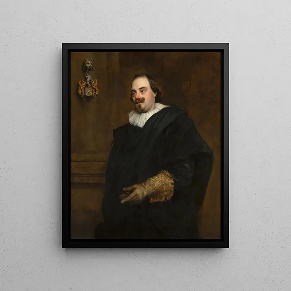 Portrait of Peeter Stevens - Antoine van Dyck — framed artwork on a wall