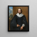 Portrait Painting of Quintijn Symons - Antoine van Dyck — framed artwork on a wall