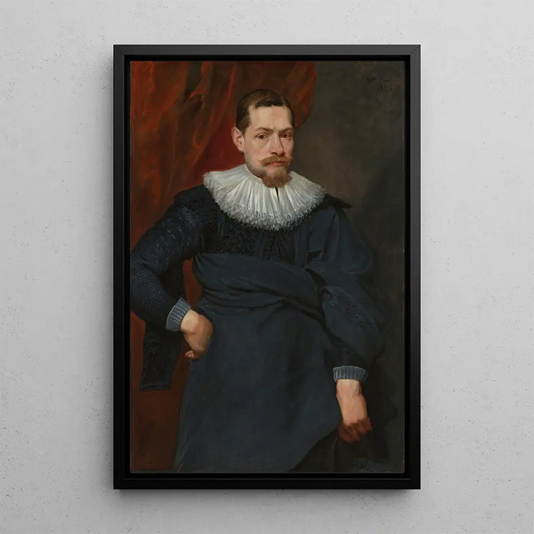 Portrait of a Man - Antoine van Dyck — framed artwork on a wall