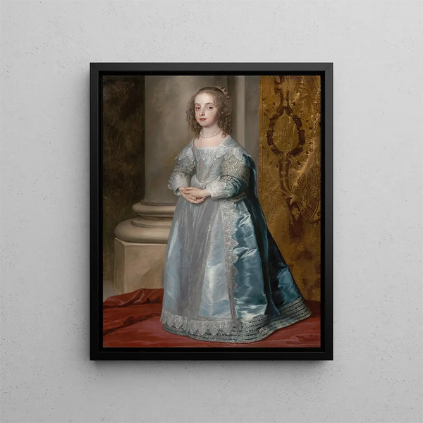 Princess Mary, daughter of Charles I - Antoine van Dyck — framed artwork on a wall