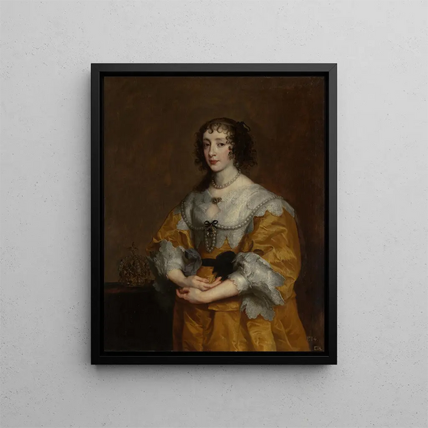 La reine Henriette Marie - Antoine van Dyck — framed artwork on a wall