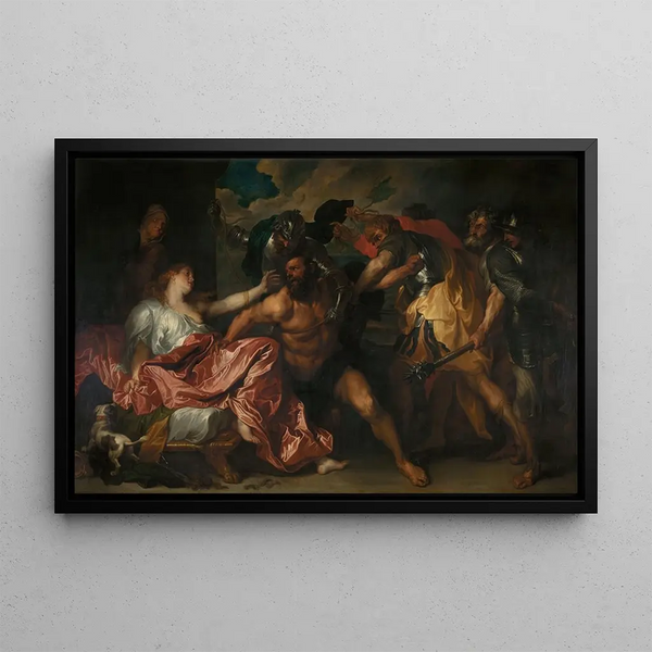 Samson et Dalila (Conflit de cas) - Antoine van Dyck — framed artwork on a wall