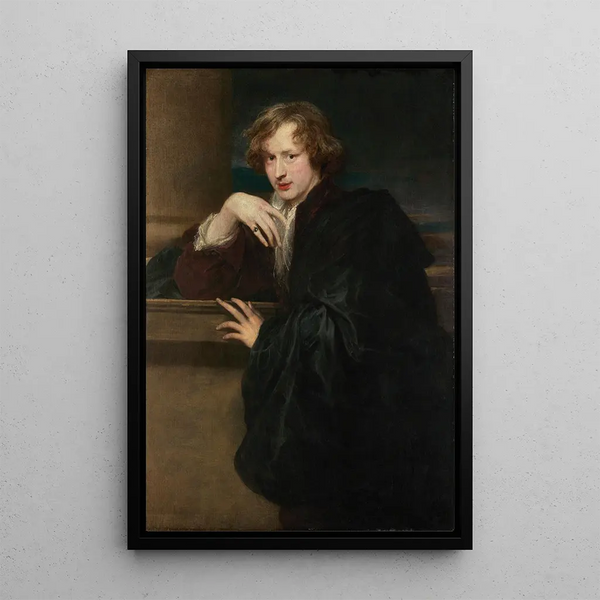 Self-portrait ca - Antoine van Dyck — framed artwork on a wall