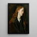 Study of a Young Woman's Head - Antoine van Dyck — framed artwork on a wall