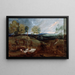 Landscape painting of the sunset with a shepherd and his flock - Antoine van Dyck — framed artwork on a wall