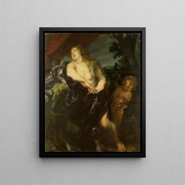 La Sainte Madeleine pénitente - Antoine van Dyck — framed artwork on a wall