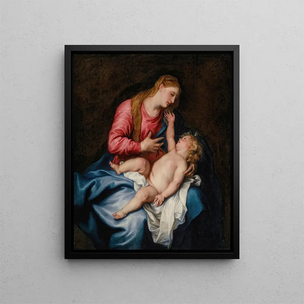 La Vierge à l'Enfant - Antoine van Dyck — framed artwork on a wall