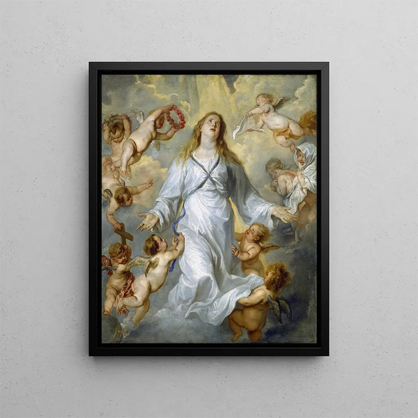 La Vierge comme intercesseur - Antoine van Dyck — framed artwork on a wall