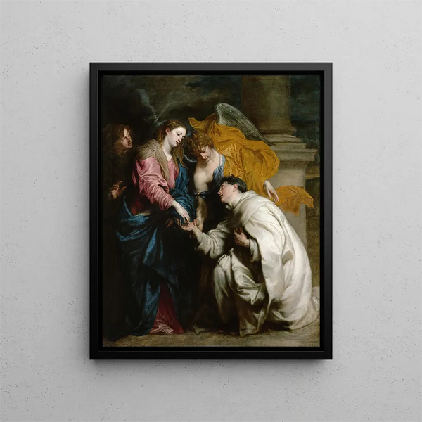 La vision du bienheureux Hermann Joseph - Antoine van Dyck — framed artwork on a wall