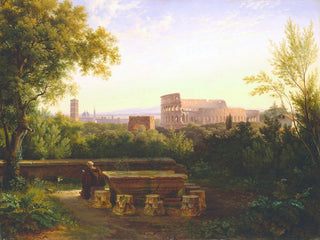 View of the Colosseum from the Orti Farnesiani - Antoine-Félix Boisselier — artwork view