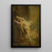 Reproduction of the painting of a Bacchante playing cymbals in front of a statue of Pan - Antoine-François Callet