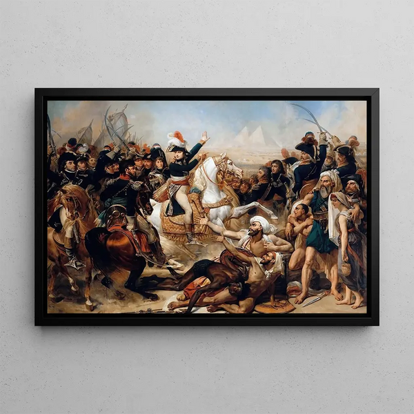 Battle of the Pyramids July 21, 1798 - Antoine-Jean Gros — framed artwork on a wall