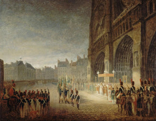 Benediction of the flags on the forecourt of Notre-Dame - Antoine-Jean Gros — artwork view