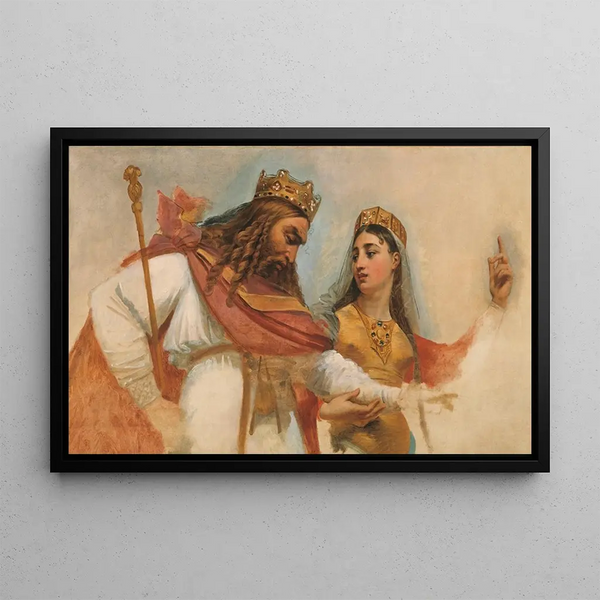 Clovis and Clotilde - Antoine-Jean Gros — framed artwork on a wall