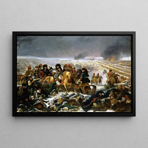 Napoleon on the Battle of Eylau - Antoine-Jean Gros — framed artwork on a wall