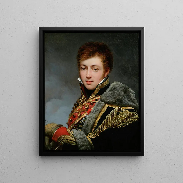 Portrait of Count Honoré de La Riboisère 1788-1868 - Antoine-Jean Gros — framed artwork on a wall