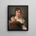 Portrait of Françoise Simonnier and her daughter - Antoine-Jean Gros — framed artwork on a wall